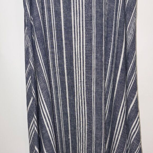 Time and Tru Navy and White Striped Midi Dress - Picture 8 of 9